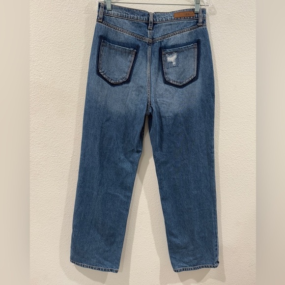 Cello Super High Rise Dad Denim Button Fly 100% Cotton Blue Jeans Size 11 - Picture 7 of 14